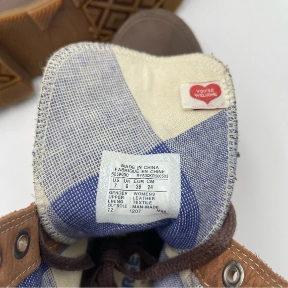 Converse Chuck Taylor All Star Outsider Leather Hi Top Sneakers Sz Women’s 7 - Picture 12 of 14